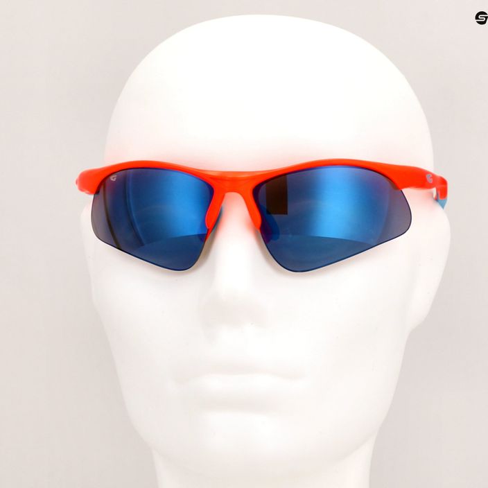 GOG Balami matiniai neoniniai oranžiniai / mėlyni / mėlyni veidrodiniai vaikiški dviratininkų akiniai E993-3 9