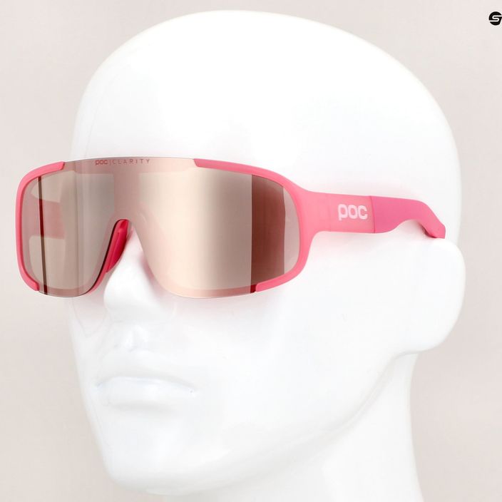 POC Aspire dviratininkų akiniai actinium pink translucent/clarity trail silver 6