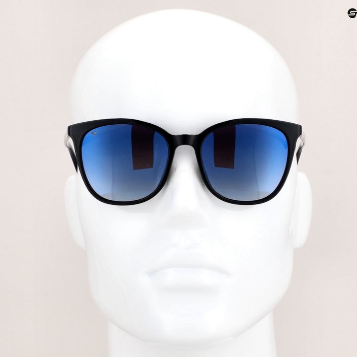 GOG Lao madingi juodi / mėlyni veidrodiniai moteriški akiniai nuo saulės E851-3P 10