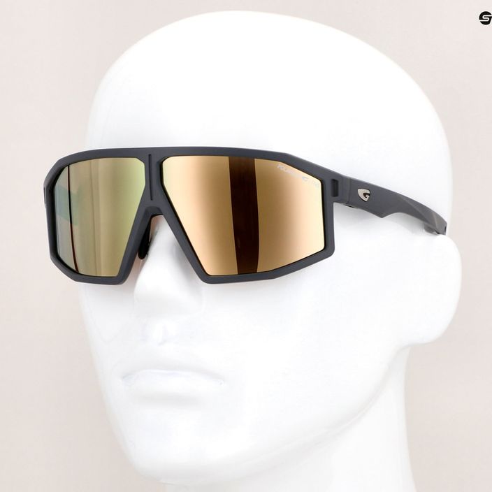 GOG dviratininkų akiniai Ares matinės pilkos / juodos / polichromatinės aukso spalvos E513-2P 7
