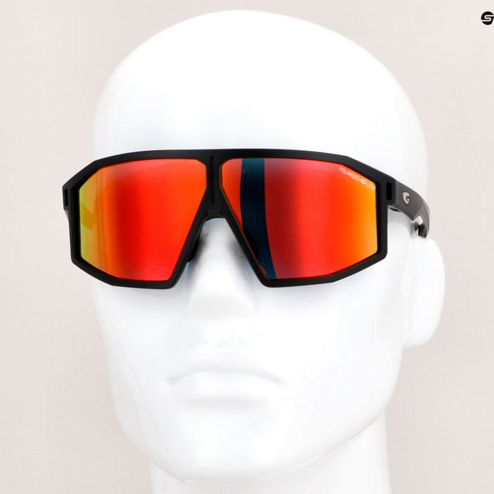 GOG dviratininkų akiniai Ares matiniai juodi / polichromatiniai raudoni E513-1P 7