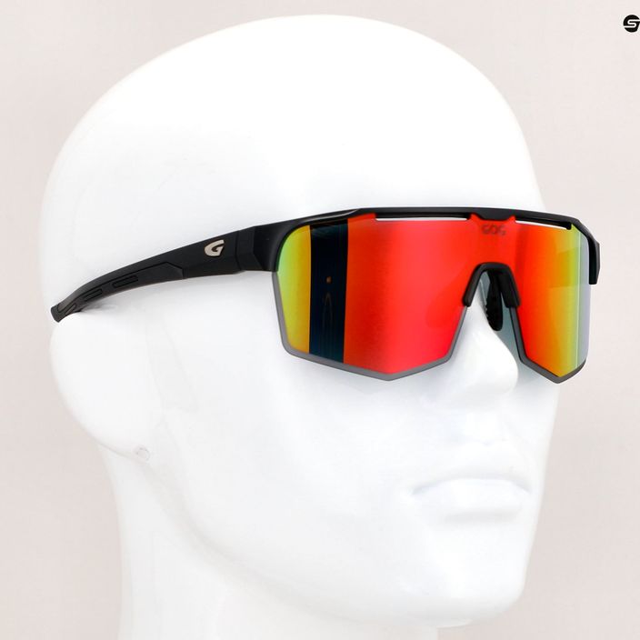 Dviračių akiniai GOG Athena matiniai juodi / polichromatiniai raudoni E508-1 9