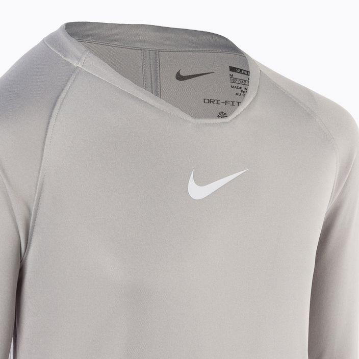 Vaikiški termoaktyvūs marškinėliai ilgomis rankovėmis Nike Dri-FIT Park First Layer pewter grey/white 3