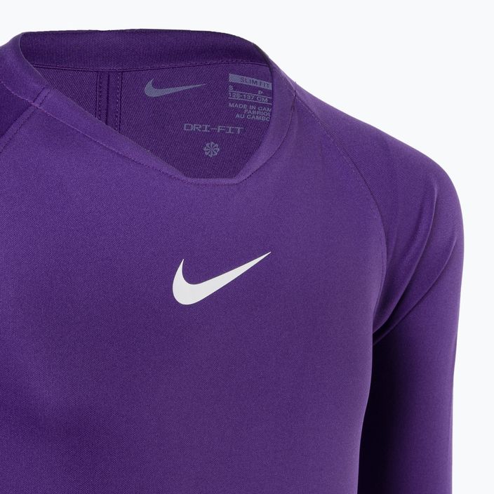 Vaikiški termoaktyvūs marškinėliai ilgomis rankovėmis Nike Dri-FIT Park First Layer court purple/white 3