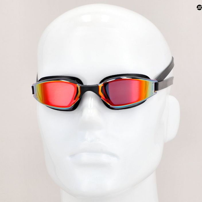 Aquasphere Xceed juodi/juodi/veidrodiniai raudoni plaukimo akiniai EP320010101LMR 8