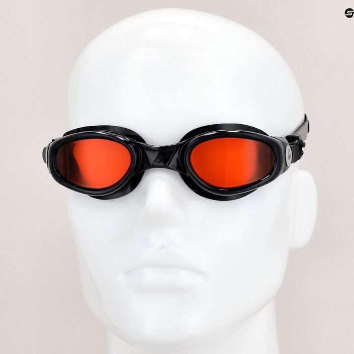 Aquasphere Kaiman juodi/juodi/gintariniai plaukimo akiniai 7