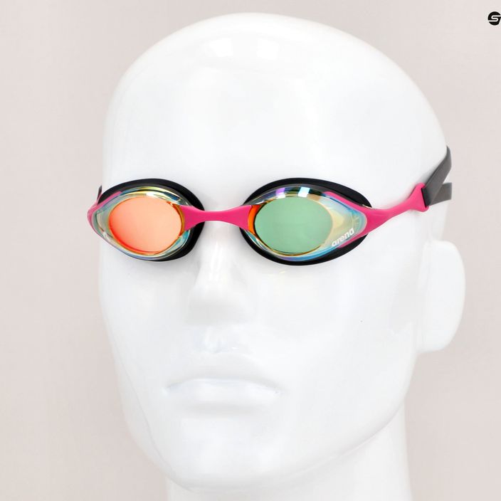 Arena plaukimo akiniai Cobra Swipe Mirror geltoni variniai/rožiniai 15