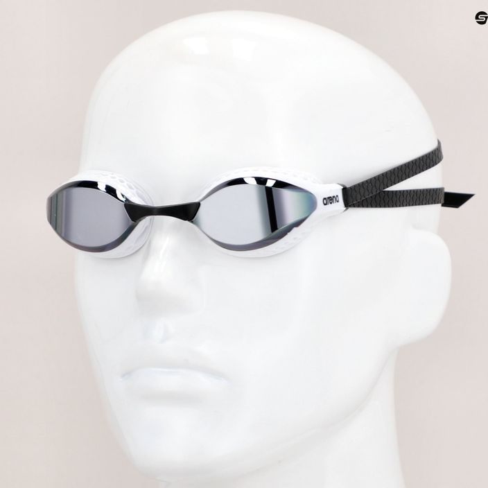 Arena Air-Speed Mirror sidabro/baltos spalvos plaukimo akiniai 7
