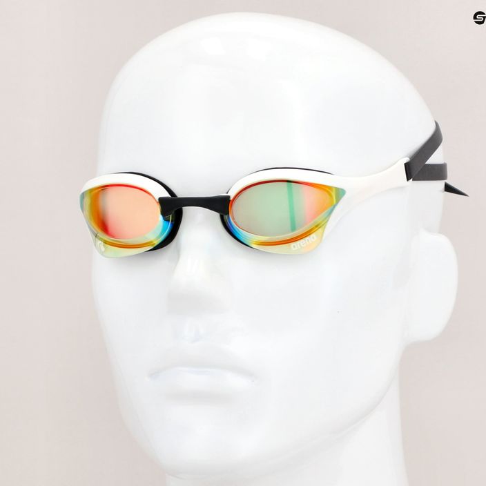 Arena plaukimo akiniai Cobra Ultra Swipe Mirror geltoni vario/balti 9