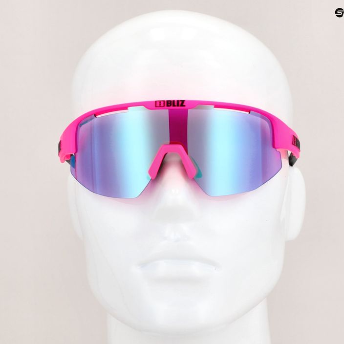 Bliz Matrix Nano Optics Nordic Light rožinės/raudonos/violetinės mėlynos spalvos akiniai keliems dviračiams 11