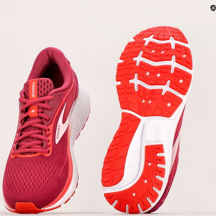 Brooks Trace 2 moteriški bėgimo bateliai sangria/red/pink 11