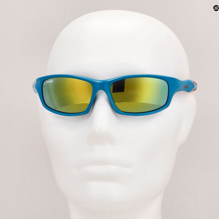 UVEX vaikiški akiniai nuo saulės Sportstyle mėlynai oranžiniai/veidrodiniai rožiniai 507 53/3/866/4316 11