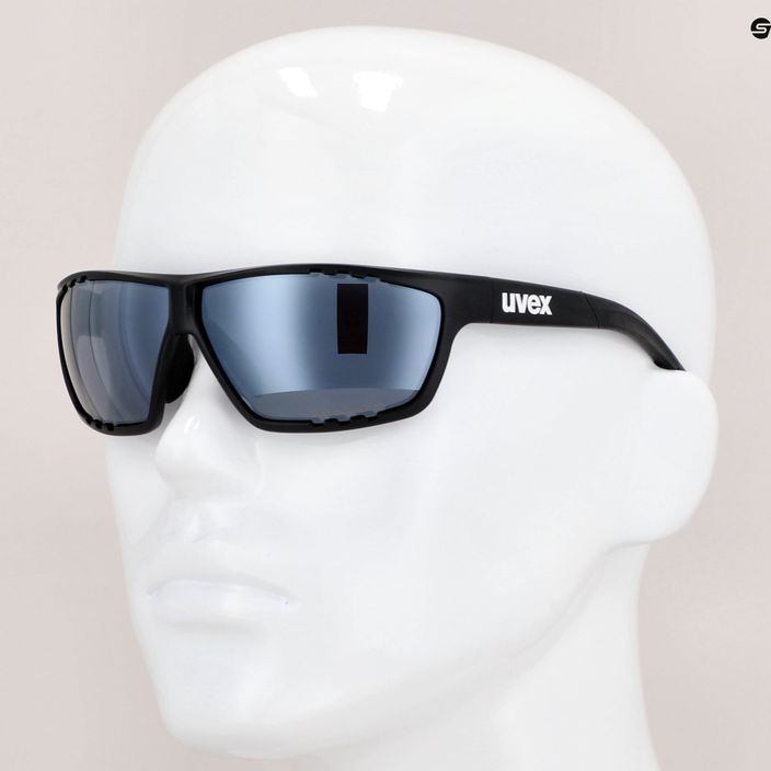UVEX Sportstyle 706 CV juodi matiniai/šviesiai sidabriniai akiniai nuo saulės 53/2/018/2290 11