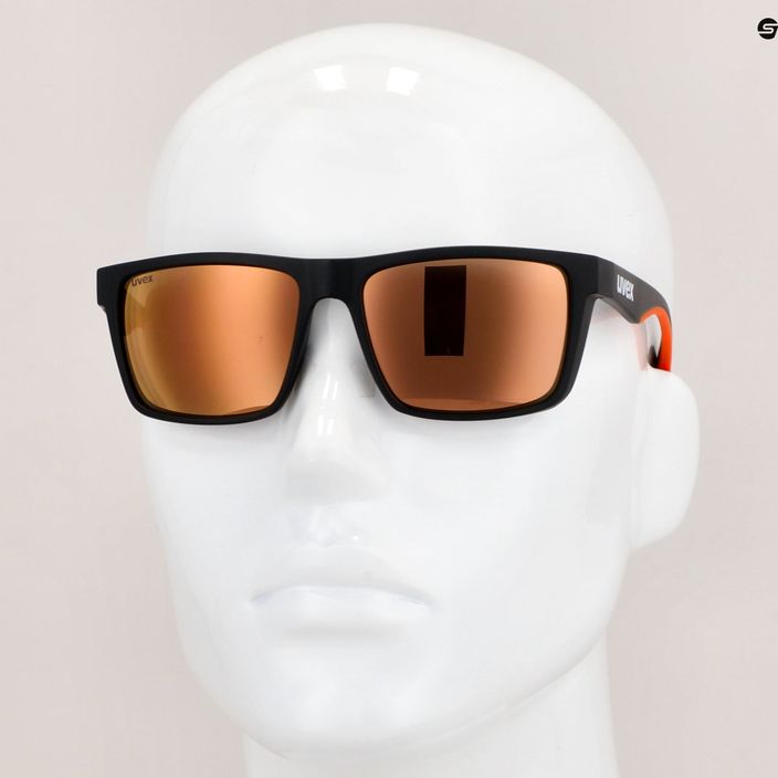 Uvex Lgl 50 CV juodi matiniai / veidrodiniai šampano spalvos akiniai nuo saulės 53/3/008/2297 11