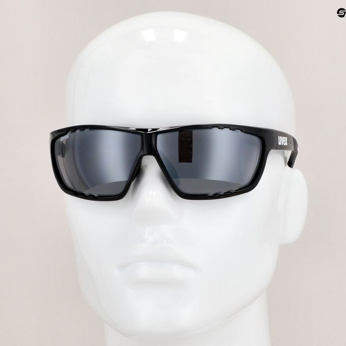 UVEX Sportstyle 706 juodi/šviesiai sidabriniai akiniai nuo saulės 53/2/006/2216 11