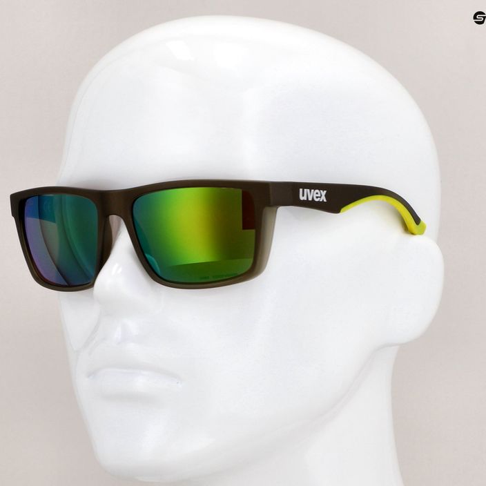 Uvex Lgl 50 CV alyvuogių matinės spalvos / veidrodiniai žali akiniai nuo saulės 53/3/008/7795 11