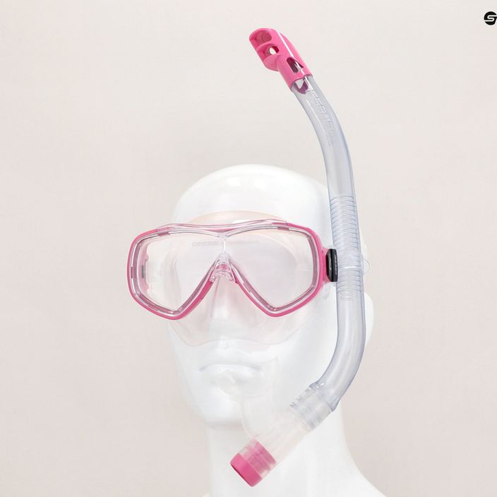 Cressi Ondina vaikiškas šnorkeliavimo rinkinys + viršutinė dalis rožinės spalvos DM1010134 13