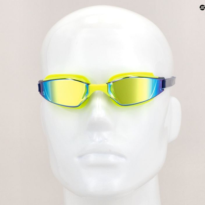 Aquasphere Xceed ryškiai geltonos/navy blue spalvos plaukimo akiniai EP3037104LMY 11