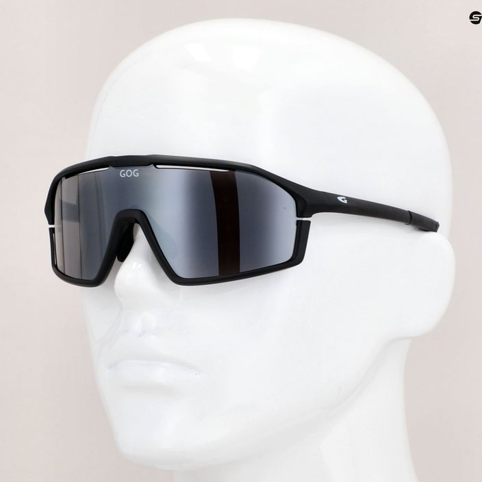 GOG dviratininkų akiniai Odyss matiniai juodi / blykčiojantis veidrodis E605-1 8