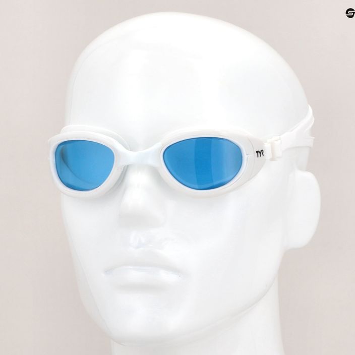 TYR Special Ops 2.0 poliarizuoti neveidrodiniai balti/mėlyni plaukimo akiniai LGSPL2P_100 8