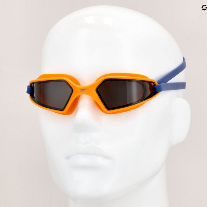 Speedo Hydropulse Junior ultragarsiniai/mango/dūmų spalvos vaikiški plaukimo akiniai 68-12270D659 7