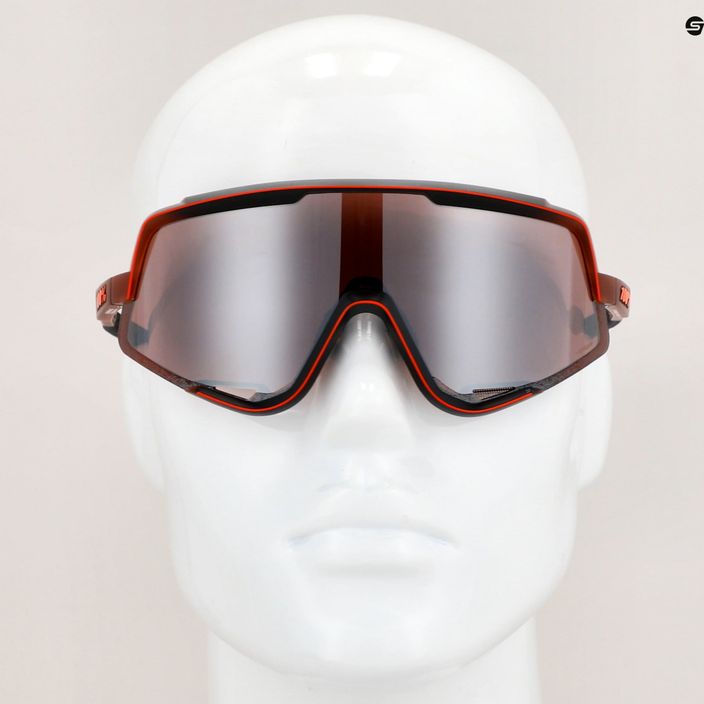 Dviračių akiniai 100% Glendale Mirror Lens matiniai permatomi rudos spalvos išblukimas/ hiper sidabro spalvos 7