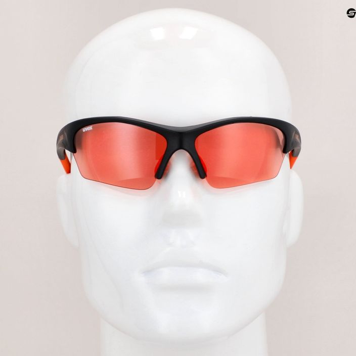 UVEX Sunsation black mat orange/litemirror orange dviratininkų akiniai 53/0/606/2212 7