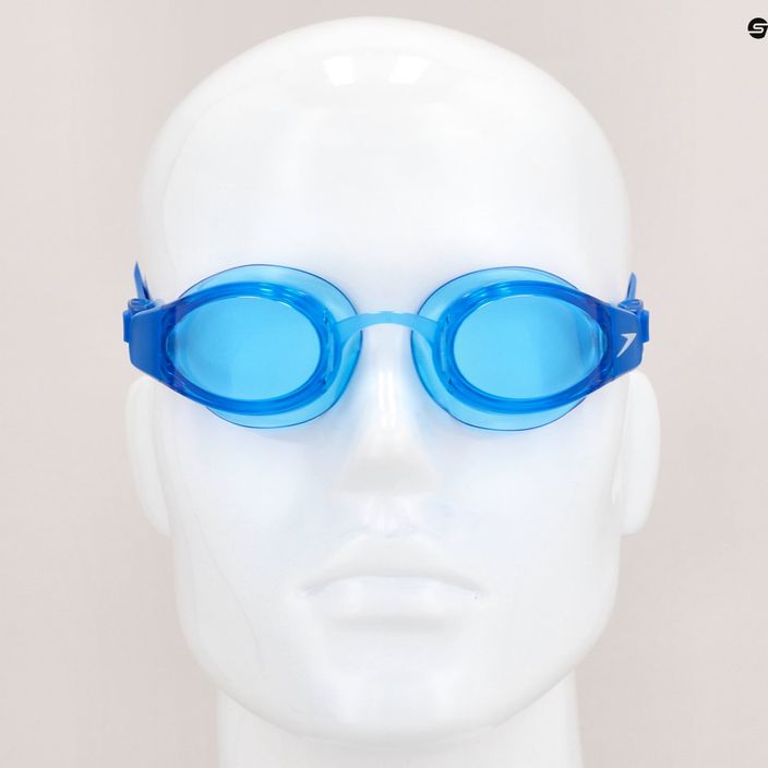 Speedo Mariner Pro gražūs mėlyni/tranšviečiantys/balti/mėlyni plaukimo akiniai 8-13534D665 6
