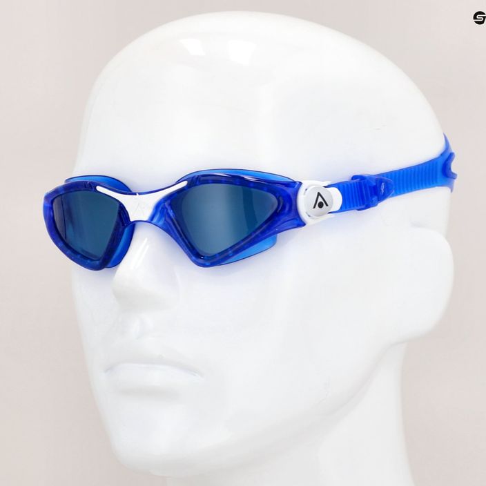 Aquasphere Kayenne mėlyni/balti/tamsūs vaikiški plaukimo akiniai EP3014009LD 7