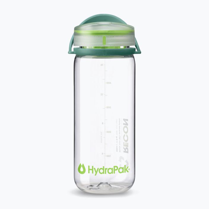 Turistinis butelis HydraPak Recon 500 ml clear/evergreen lime