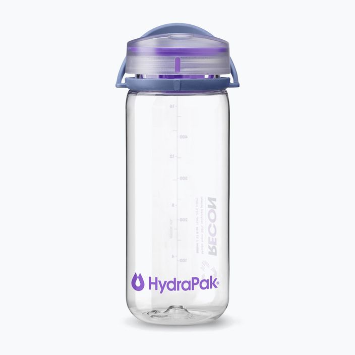 Turistinis butelis HydraPak Recon 500 ml clear/iris violet