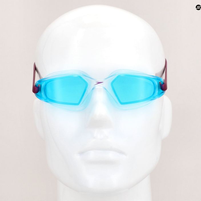Speedo Hydropulse Junior tamsiai slyviniai/skaidrūs/šviesiai mėlyni vaikiški plaukimo akiniai 68-12270D657 7