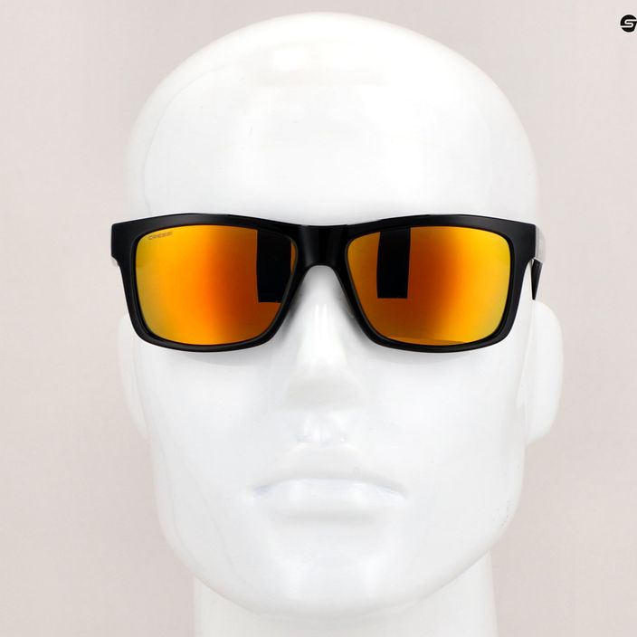 Cressi Bahia Floating juodi/oranžiniai veidrodiniai akiniai nuo saulės XDB100702 8