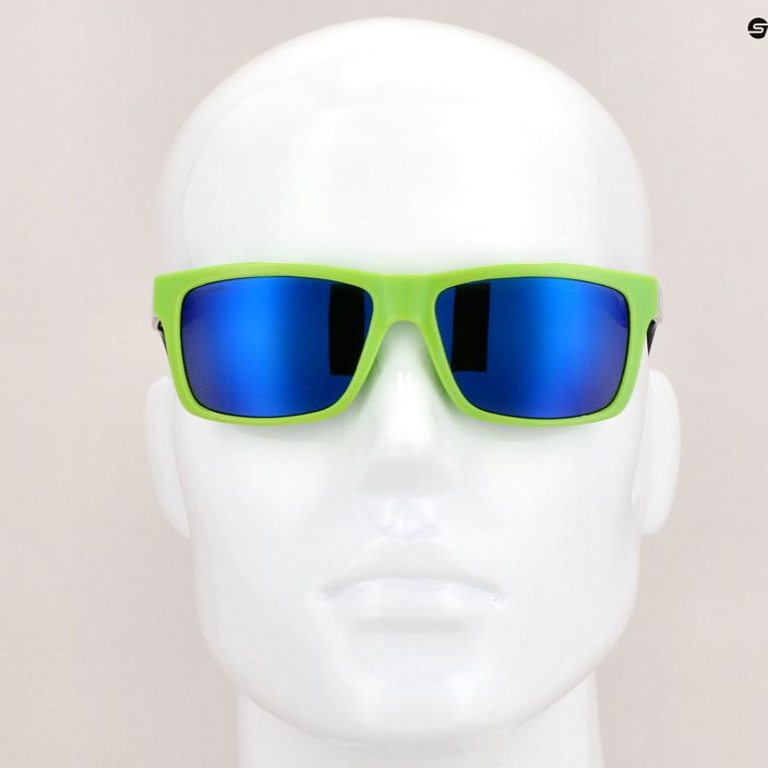 Cressi Bahia Floating juodi/kiwi/mėlyni veidrodiniai akiniai nuo saulės XDB100705 8