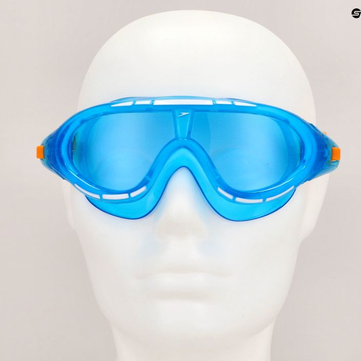 Speedo Rift Junior mėlyna/oranžinė vaikiška plaukimo kaukė 8-012132255 10