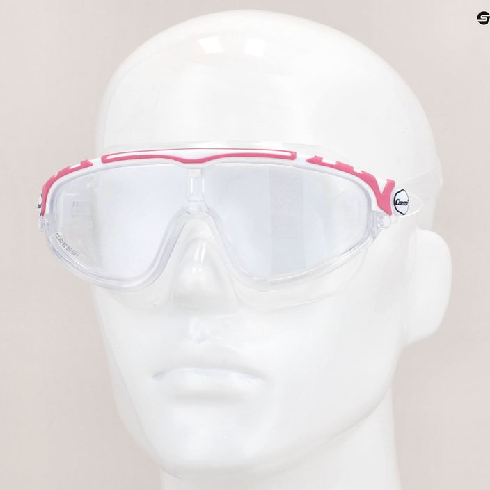 Cressi Skylight skaidri/balta rožinė plaukimo kaukė DE203340 8