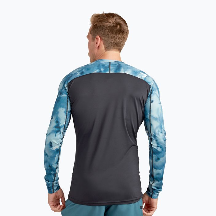Dakine vyriški maudymosi marškinėliai Hd Snug Fit Rashguard Crew black and blue DKA651M0004 2