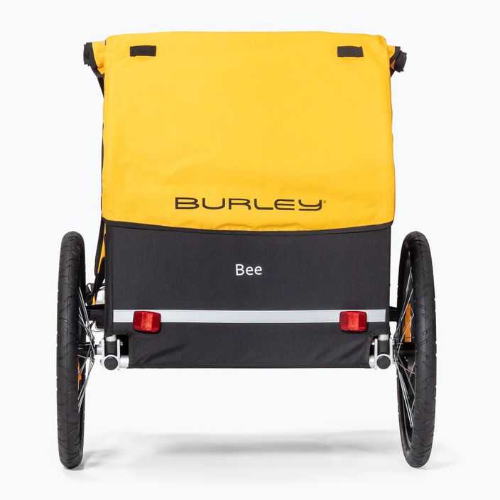 Burley Bee Dviguba dviračių priekaba juoda ir geltona 946212 2