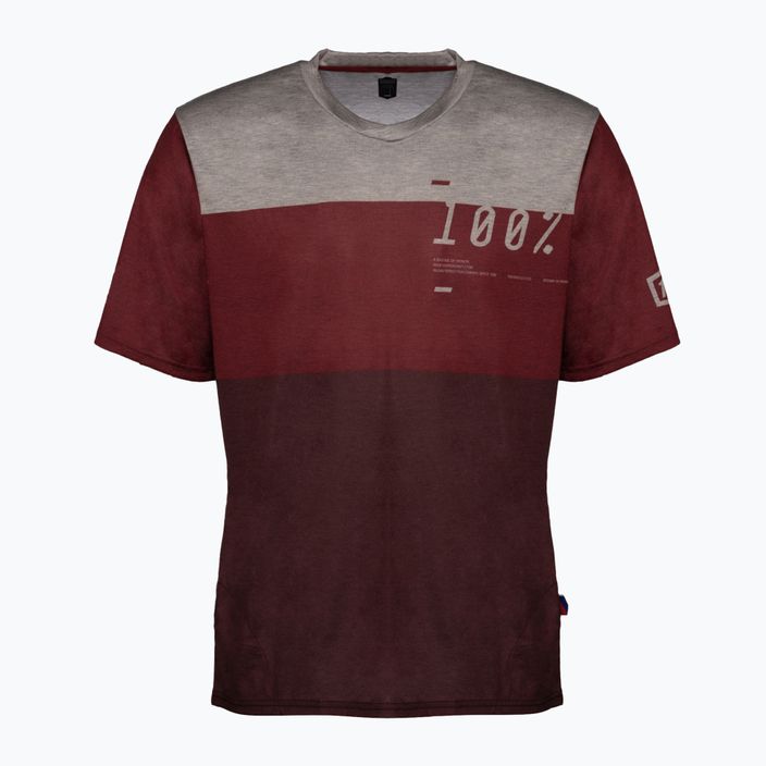 Vyriški dviratininkų marškinėliai 100% Airmatic Jersey brick dark red