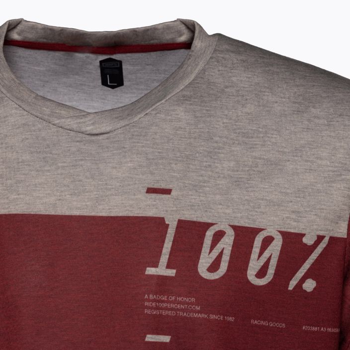 Vyriški dviratininkų marškinėliai 100% Airmatic Jersey brick dark red 3