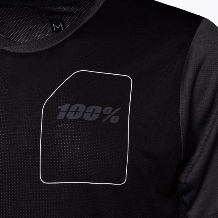 Vyriški dviratininkų marškinėliai 100% Ridecamp Jersey charcoal black 3