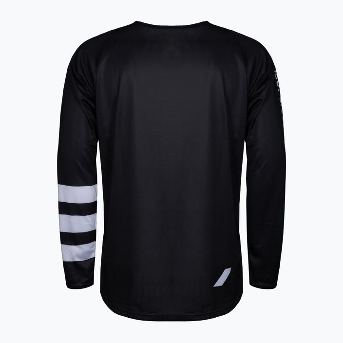 Vyriški dviračių marškinėliai ilgomis rankovėmis 100% R-Core Jersey black white 2