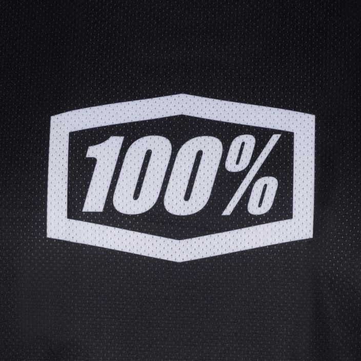 Vyriški dviračių marškinėliai ilgomis rankovėmis 100% R-Core Jersey black white 3