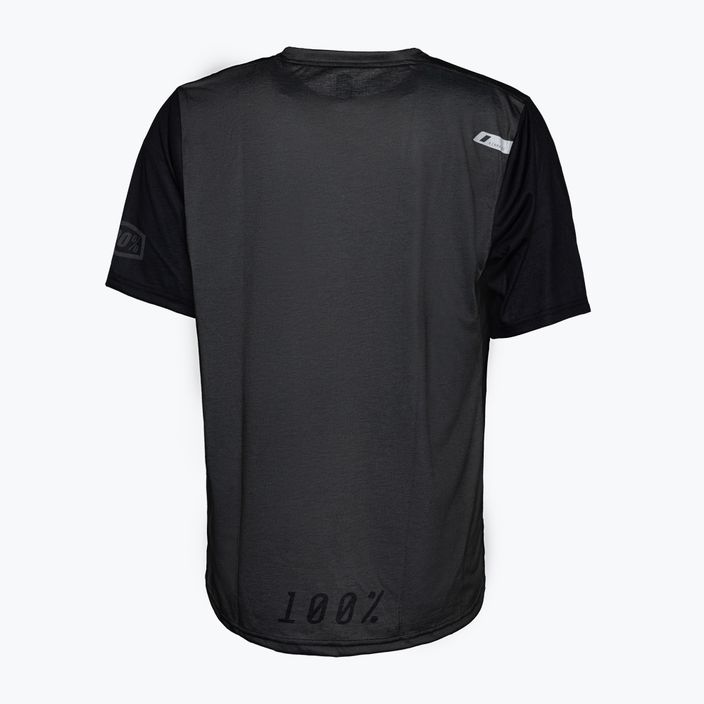 Vyriški dviratininkų marškinėliai 100% Airmatic Jersey black charcoal 2