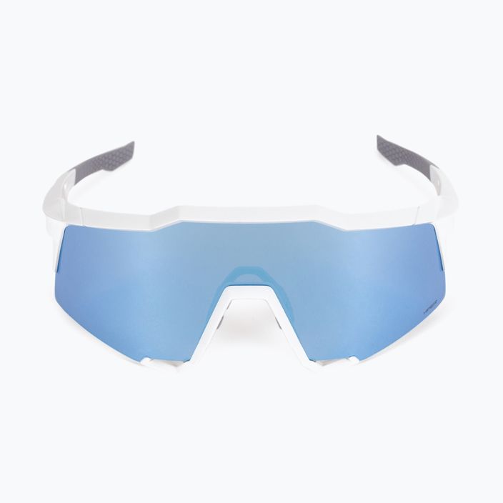 Dviračių akiniai 100% Speedcraft Multilayer Mirror Lens matiniai balti/hiper blue 3