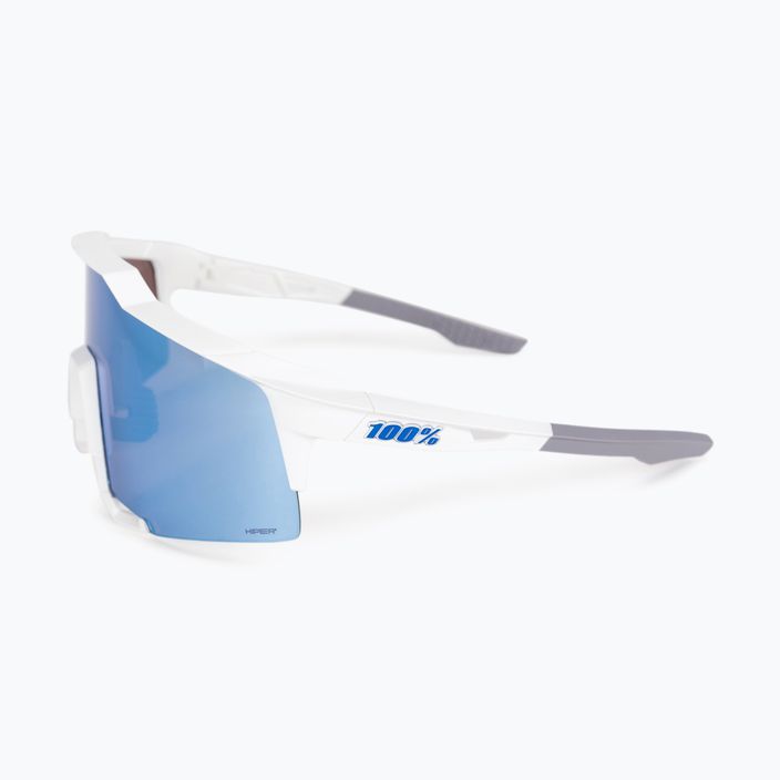 Dviračių akiniai 100% Speedcraft Multilayer Mirror Lens matiniai balti/hiper blue 4