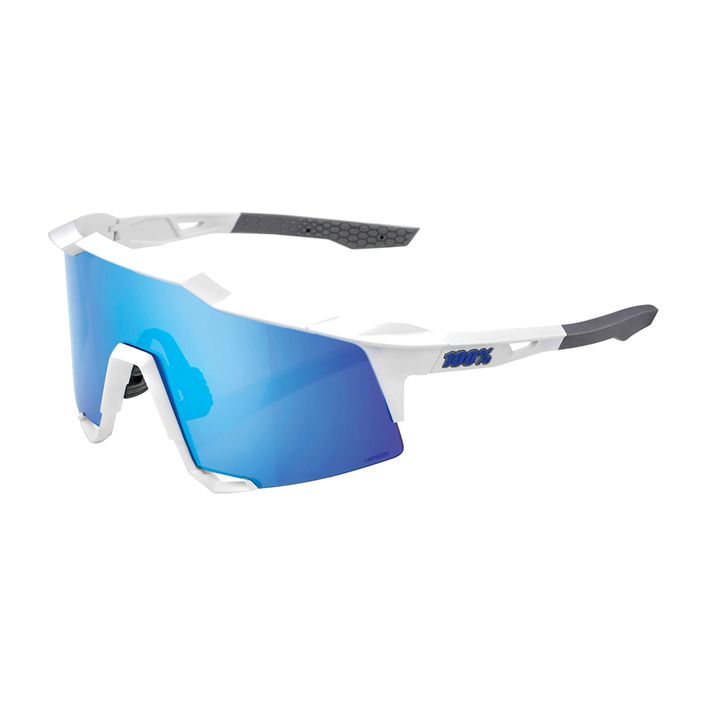 Dviračių akiniai 100% Speedcraft Multilayer Mirror Lens matiniai balti/hiper blue 7