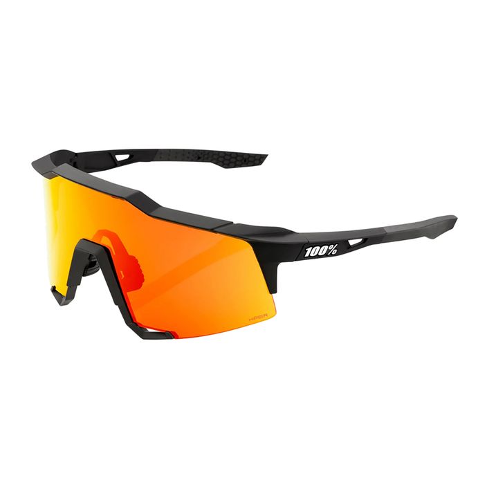100% Speedcraft daugiasluoksniai veidrodiniai lęšiai, minkšti taktiniai juodi/hiper raudoni dviračių akiniai 7
