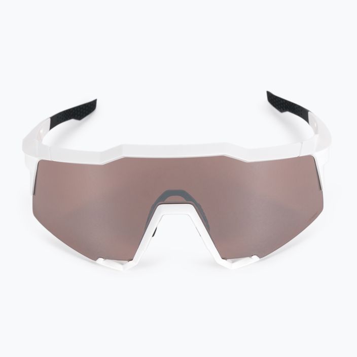 Dviračių sporto akiniai 100% Speedcraft Mirror Lens matiniai balti/hiper sidabriniai 3