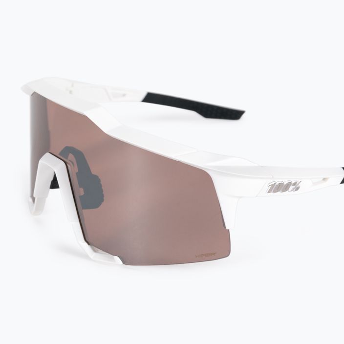 Dviračių sporto akiniai 100% Speedcraft Mirror Lens matiniai balti/hiper sidabriniai 5